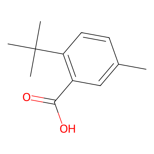 2-Tert-butyl-5-methylbenzoic acid structure