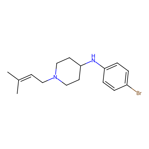 N-(4-bromophenyl)-1-(3-methyl-2-butenyl)-4-piperidinamine structure