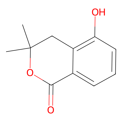5-hydroxy-3,3-dimethyl-3,4-dihydro-1H-isochromen-1-one structure