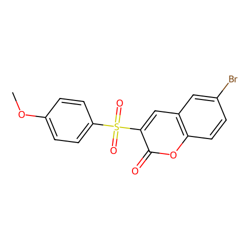 6-Bromo-3-(4-methoxyphenyl)sulfonylchromen-2-one structure
