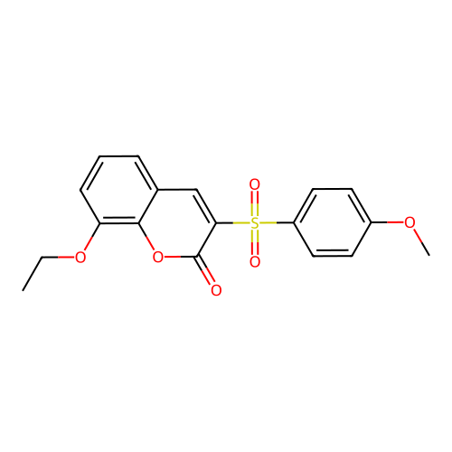 8-ethoxy-3-(4-methoxybenzenesulfonyl)-2H-chromen-2-one structure