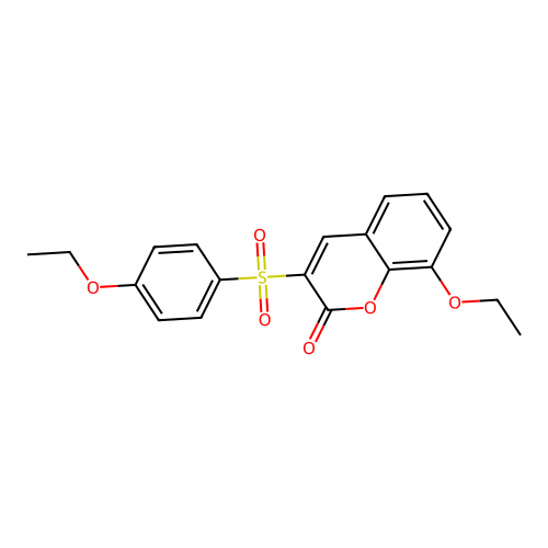 8-Ethoxy-3-(4-ethoxyphenyl)sulfonylchromen-2-one structure