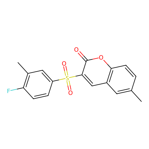 3-(4-Fluoro-3-methylphenyl)sulfonyl-6-methylchromen-2-one structure