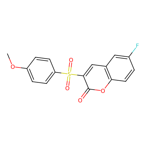 6-Fluoro-3-(4-methoxyphenyl)sulfonylchromen-2-one structure