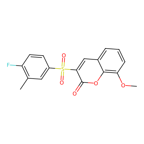 3-(4-Fluoro-3-methylphenyl)sulfonyl-8-methoxychromen-2-one structure