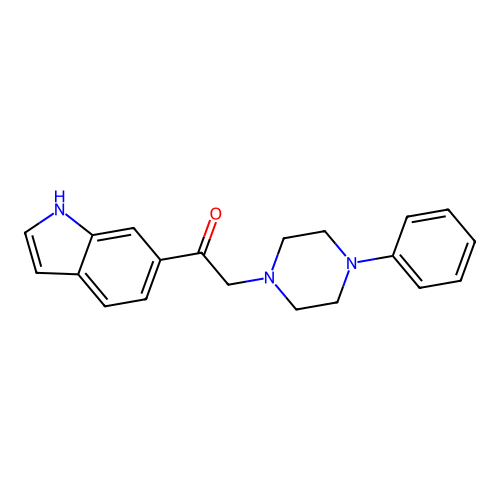 Ethanone,1-(1h-indol-6-yl)-2-(4-phenyl-1-piperazinyl)- structure