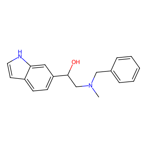 2-[benzyl(methyl)amino]-1-(1H-indol-6-yl)ethanol structure