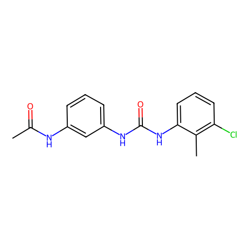 N-[3-[(3-chloro-2-methylphenyl)carbamoylamino]phenyl]acetamide structure