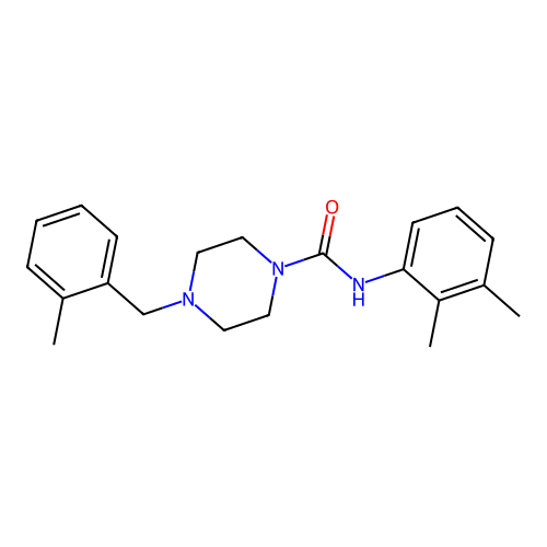 N-(2,3-dimethylphenyl)-4-[(2-methylphenyl)methyl]piperazine-1-carboxamide structure