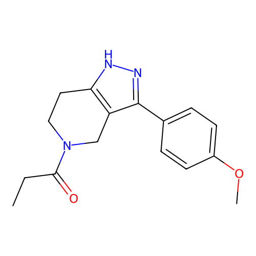 1-(3-(4-methoxyphenyl)-6,7-dihydro-2H-pyrazolo[4,3-c]pyridin-5(4H)-yl)propan-1-one structure