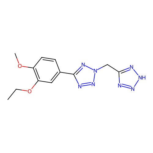 5-((5-(3-ethoxy-4-methoxyphenyl)-2H-tetrazol-2-yl)methyl)-1H-tetrazole structure