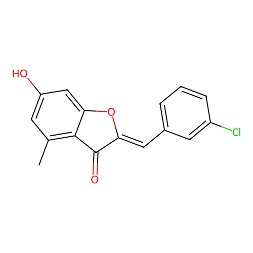 2-[(3-Chlorophenyl)methylene]-6-hydroxy-4-methylbenzo[b]furan-3-one structure