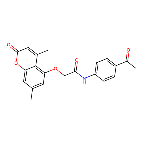 N-(4-acetylphenyl)-2-((4,7-dimethyl-2-oxo-2H-chromen-5-yl)oxy)acetamide structure