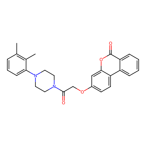 3-(2-(4-(2,3-dimethylphenyl)piperazin-1-yl)-2-oxoethoxy)-6H-benzo[c]chromen-6-one structure