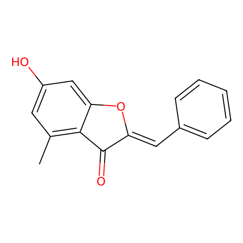 6-Hydroxy-4-methyl-2-(phenylmethylene)benzo[b]furan-3-one structure