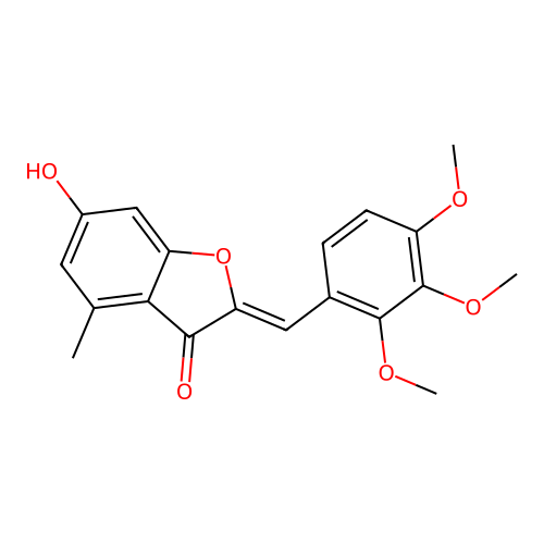 6-Hydroxy-4-methyl-2-[(2,3,4-trimethoxyphenyl)methylene]benzo[b]furan-3-one structure