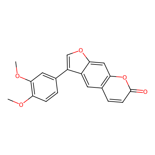 3-(3,4-dimethoxyphenyl)-7H-furo[3,2-g]chromen-7-one structure