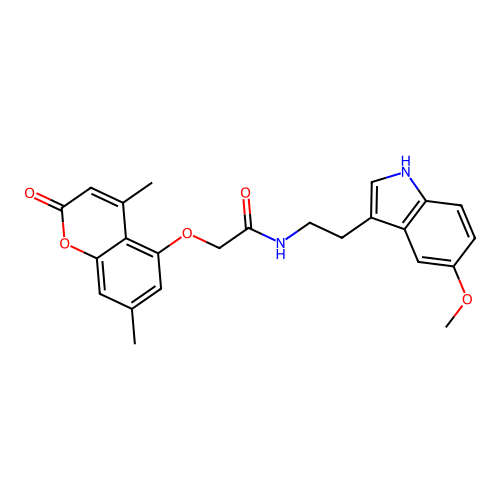 2-((4,7-dimethyl-2-oxo-2H-chromen-5-yl)oxy)-N-(2-(5-methoxy-1H-indol-3-yl)ethyl)acetamide structure