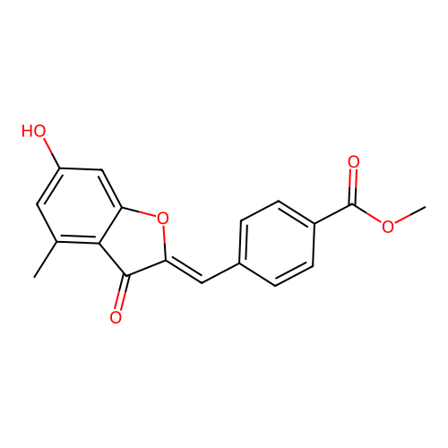 Methyl 4-[(6-hydroxy-4-methyl-3-oxobenzo[d]furan-2-ylidene)methyl]benzoate structure