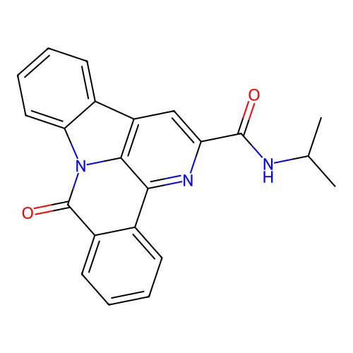 N-isopropyl-8-oxo-8H-benzo[c]indolo[3,2,1-ij][1,5]naphthyridine-2-carboxamide structure