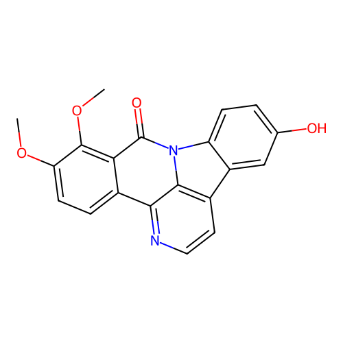 12-Hydroxy-6,7-dimethoxy-8H-benzo[c]indolo[3,2,1-ij][1,5]naphthyridin-8-one structure