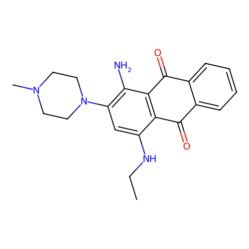 1-Amino-4-(ethylamino)-2-(4-methylpiperazin-1-yl)anthracene-9,10-dione structure
