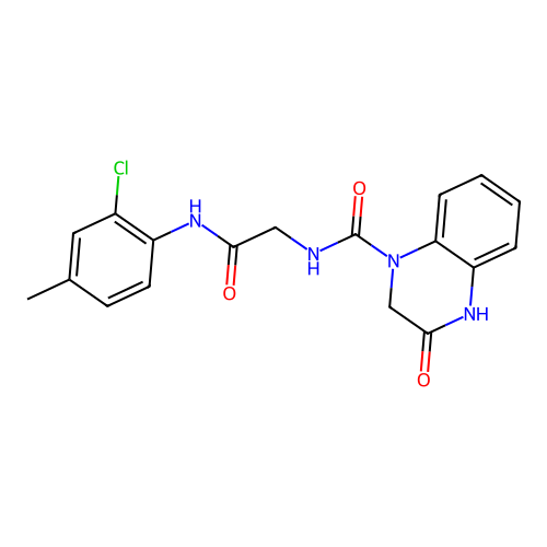 N-[2-(2-chloro-4-methylanilino)-2-oxoethyl]-3-oxo-2,4-dihydroquinoxaline-1-carboxamide structure