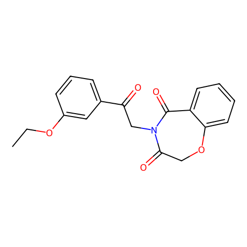 4-[2-(3-ethoxyphenyl)-2-oxoethyl]-1,4-benzoxazepine-3,5(2H,4H)-dione structure