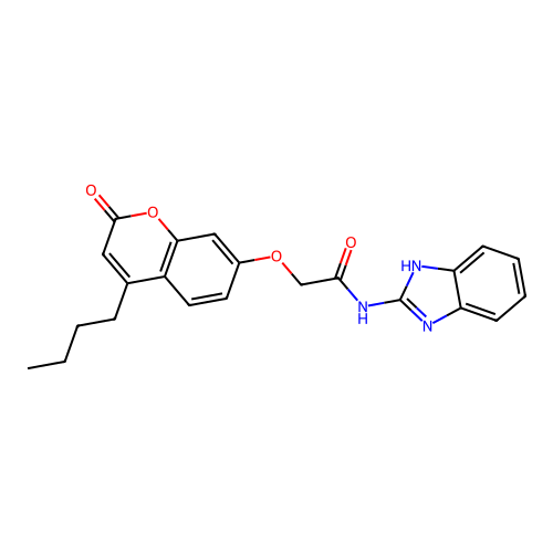 N-(1H-benzimidazol-2-yl)-2-[(4-butyl-2-oxo-2H-chromen-7-yl)oxy]acetamide structure