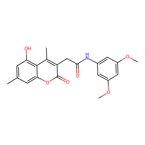 N-(3,5-dimethoxyphenyl)-2-(5-hydroxy-4,7-dimethyl-2-oxo-2H-chromen-3-yl)acetamide structure