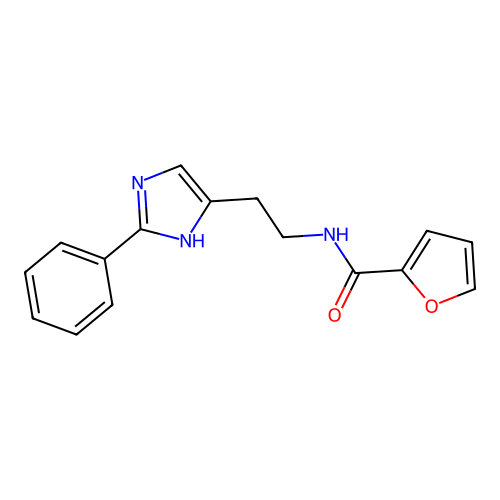 N-[2-(2-phenyl-1H-imidazol-5-yl)ethyl]furan-2-carboxamide structure
