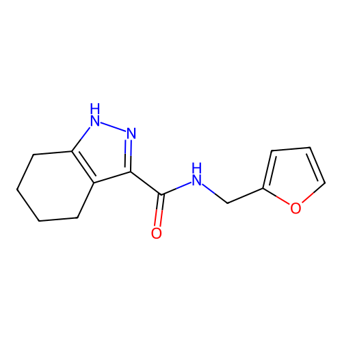 N-(furan-2-ylmethyl)-4,5,6,7-tetrahydro-1H-indazole-3-carboxamide structure