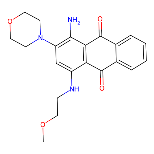1-Amino-4-[(2-methoxyethyl)amino]-2-(morpholin-4-yl)anthracene-9,10-dione structure