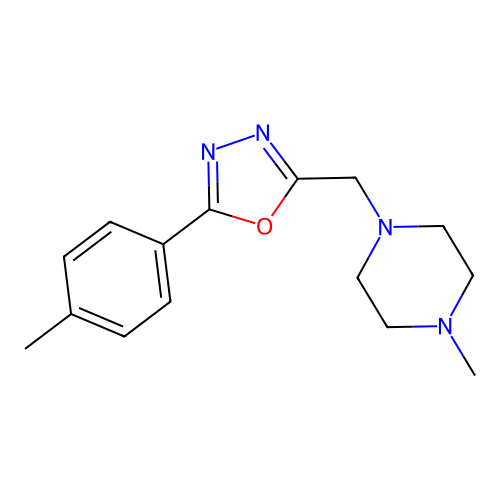 2-((4-Methylpiperazin-1-yl)methyl)-5-(p-tolyl)-1,3,4-oxadiazole structure
