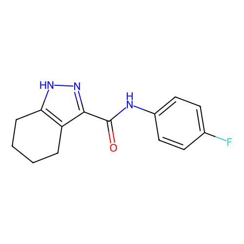 N-(4-fluorophenyl)-4,5,6,7-tetrahydro-1H-indazole-3-carboxamide structure