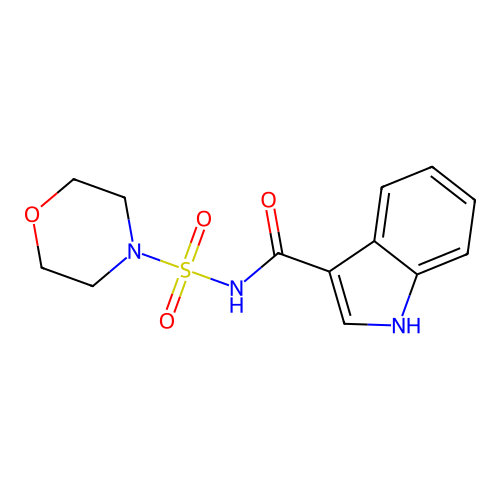 N-morpholin-4-ylsulfonyl-1H-indole-3-carboxamide structure