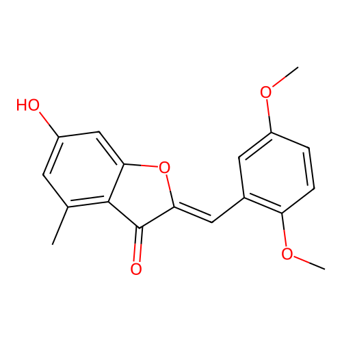 2-[(2,5-Dimethoxyphenyl)methylene]-6-hydroxy-4-methylbenzo[b]furan-3-one structure