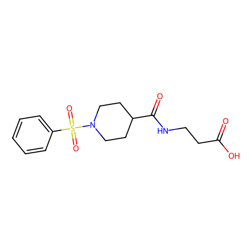 3-[[1-(benzenesulfonyl)piperidine-4-carbonyl]amino]propanoic Acid structure