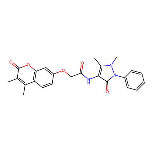 2-((3,4-dimethyl-2-oxo-2H-chromen-7-yl)oxy)-N-(1,5-dimethyl-3-oxo-2-phenyl-2,3-dihydro-1H-pyrazol-4-yl)acetamide structure