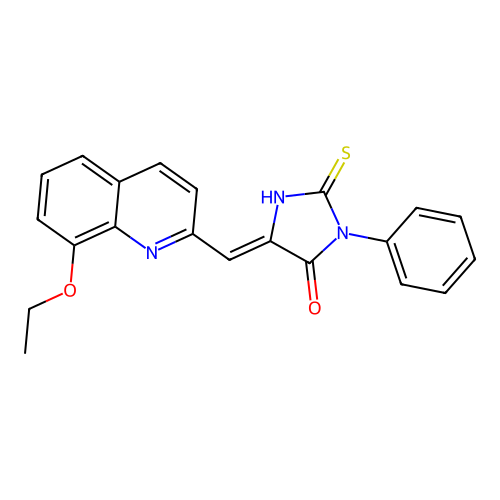 (Z)-5-((8-ethoxyquinolin-2-yl)methylene)-3-phenyl-2-thioxoimidazolidin-4-one structure