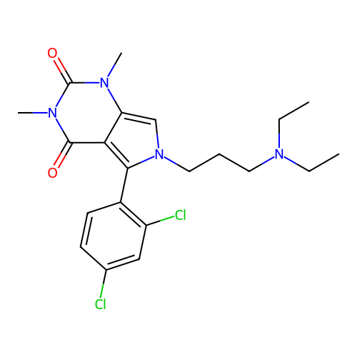 5-(2,4-dichlorophenyl)-6-(3-(diethylamino)propyl)-1,3-dimethyl-1H-pyrrolo[3,4-d]pyrimidine-2,4(3H,6H)-dione structure