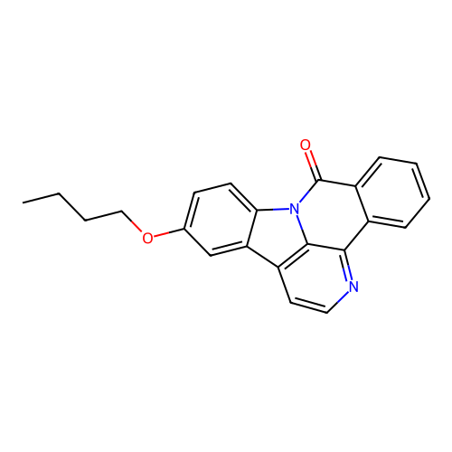 12-butoxy-8H-benzo[c]indolo[3,2,1-ij][1,5]naphthyridin-8-one structure