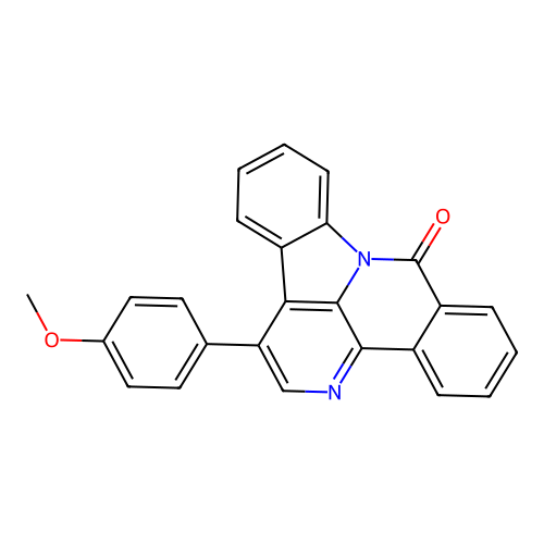 1-(4-methoxyphenyl)-8H-benzo[c]indolo[3,2,1-ij][1,5]naphthyridin-8-one structure
