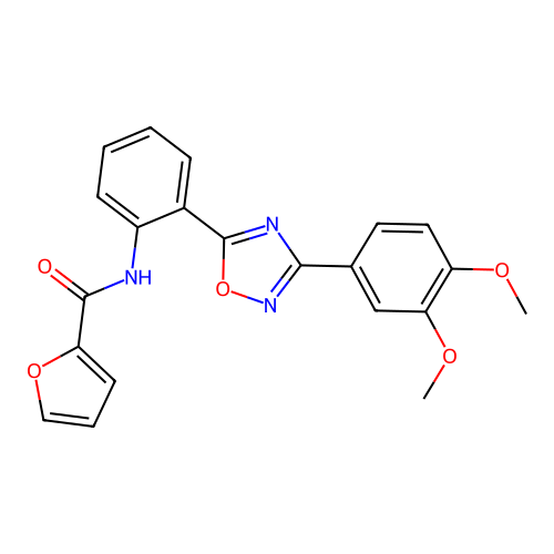 N-[2-[3-(3,4-dimethoxyphenyl)-1,2,4-oxadiazol-5-yl]phenyl]furan-2-carboxamide structure