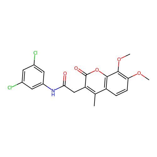 N-(3,5-dichlorophenyl)-2-(7,8-dimethoxy-4-methyl-2-oxo-2H-chromen-3-yl)acetamide structure