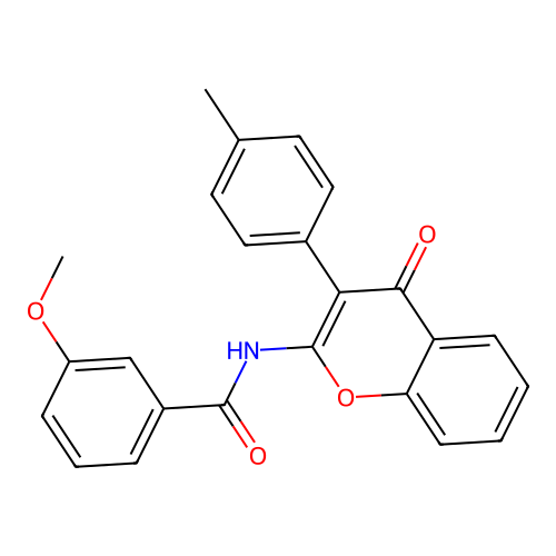 3-methoxy-N-[3-(4-methylphenyl)-4-oxo-4H-chromen-2-yl]benzamide structure
