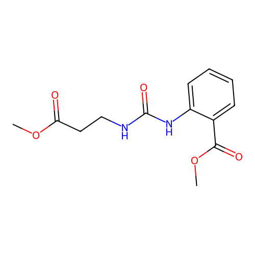 Methyl 2-{[(3-methoxy-3-oxopropyl)carbamoyl]amino}benzoate structure