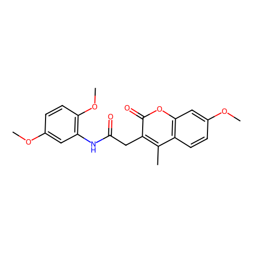 N-(2,5-dimethoxyphenyl)-2-(7-methoxy-4-methyl-2-oxo-2H-chromen-3-yl)acetamide structure