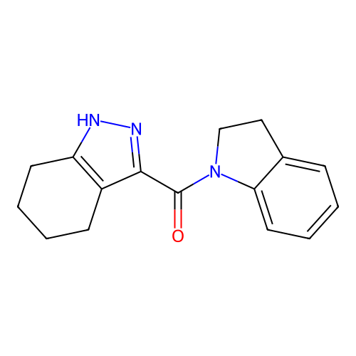 2,3-dihydro-1H-indol-1-yl(4,5,6,7-tetrahydro-2H-indazol-3-yl)methanone structure