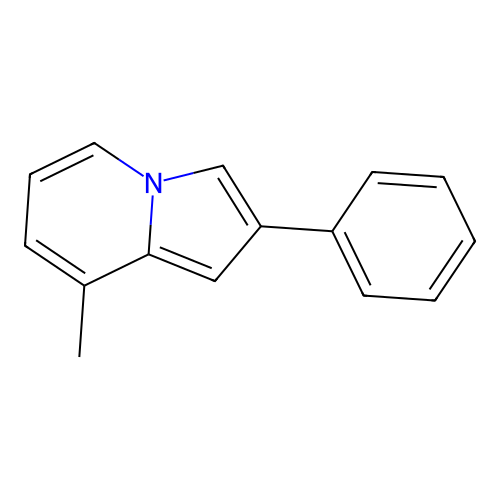 8-Methyl-2-phenylindolizine structure